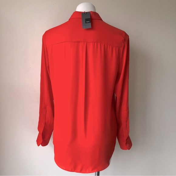🌼 Mossimo Button Front Long Sleeve Drapey Blouse, M - Picture 6 of 7